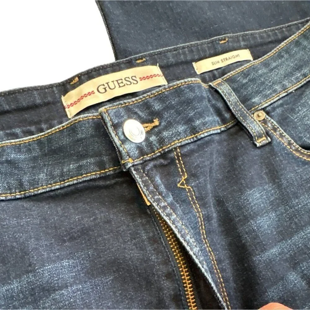 Guess Dark Blue Slim Straight Size 40/30